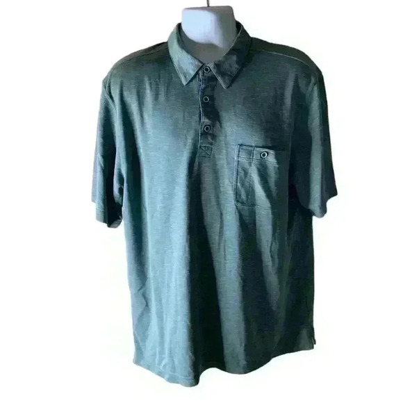 Weatherproof Vintage Polo Shirt Men's Size Large Short Sleeves Front Pocket Top - Picture 3 of 7